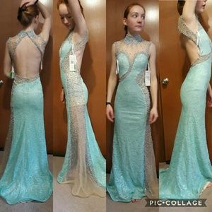 NEW Tony Bowls Light Blue Prom Dress Size 0